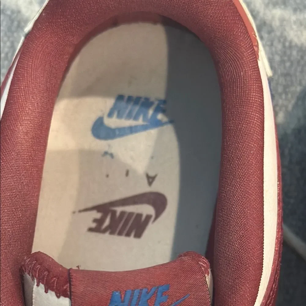 Nike Air Force 1 Athletic Shoes - White, Blue, Red